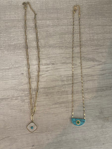 Gold and Turquoise Necklace